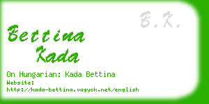 bettina kada business card